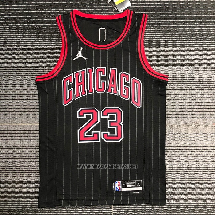 Camiseta Chicago Bulls Michael Jordan NO 23 Statement 2020-21 Negro